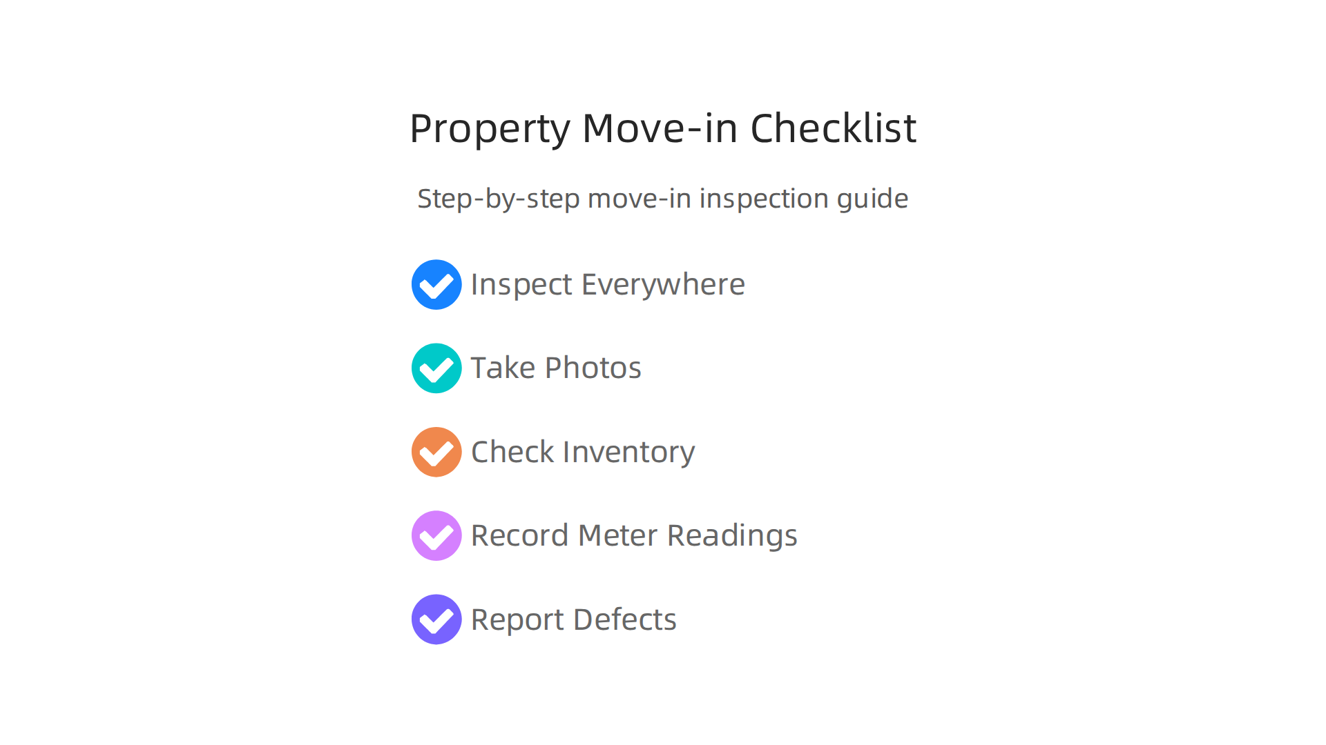 A step-by-step checklist for inspecting your new rental property upon move-in.