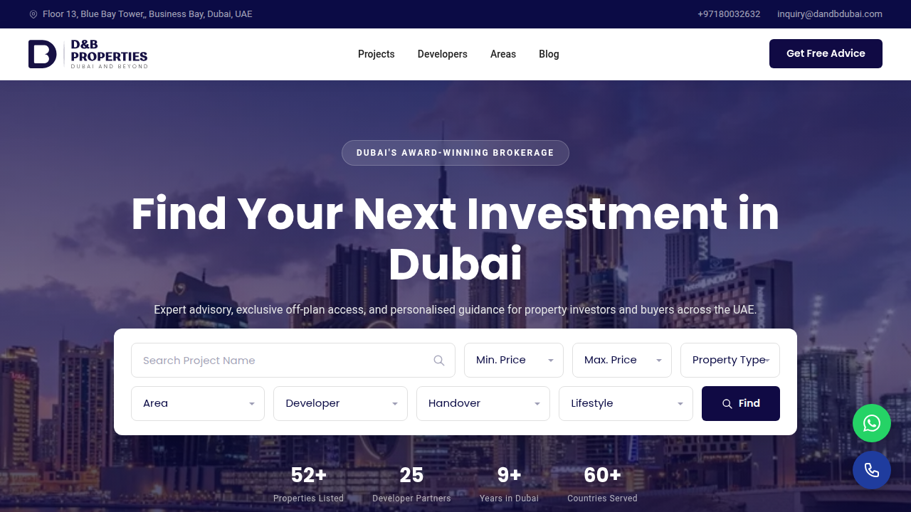 Explore market insights and reports from leading real estate agencies like D&B Properties in Dubai.