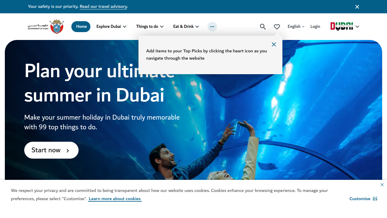 The official tourism portal for Dubai, offering information on attractions and visitor statistics.
